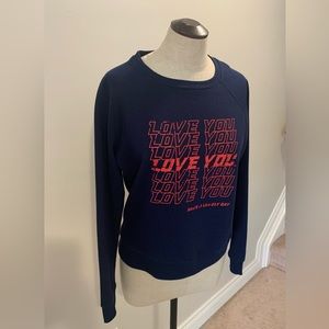 Rebecca Minkoff “Love You” sweatshirt